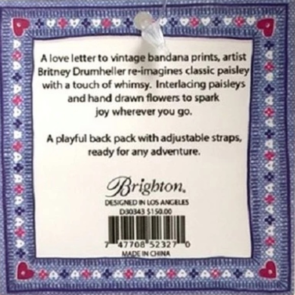 Brighton Bandana Love light blue Backpack main image 7